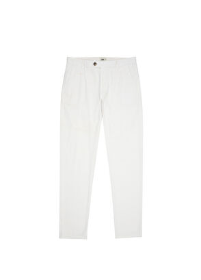 Beymen Club Slim Fit Beyaz Twill Pantolon - 6
