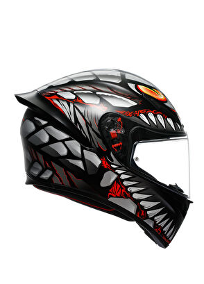 Agv K1 S E2206 Lyzard Matt Black Grey Red Unisex Kapalı Motosiklet Kaskı - 3