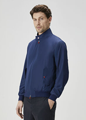 Lacivert Bomber Mont - Görsel 4