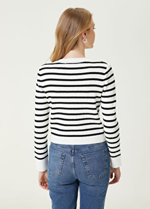 Beymen Club Siyah Beyaz Çizgili Hırka - 6