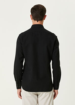 Beymen Club Slim Fit Siyah Gofre Dokulu Gömlek - 5