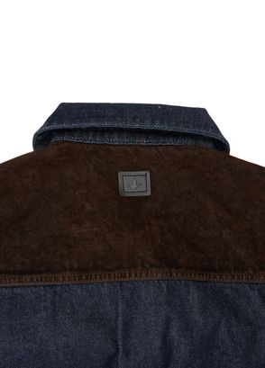 Beymen Club Lacivert Süet Robalı Denim Ceket - 8