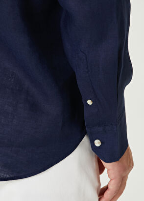 Beymen Club Comfort Fit Surfboard Embroidered Linen Shirt - 7