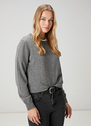 Beymen Club Gri Melanj Kaşmir Kazak - 4