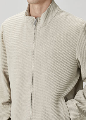 Beymen Club Beige Diagonal Patterned Coat - 6