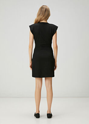 Beymen Club Black Waist Bodice Mini Dress - 4