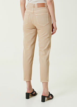 Beymen Club Slim Mom Bej Jean Pantolon - 5