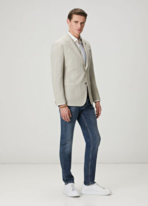 Beymen Club Stone Fine Wool Crepe Blazer - 3