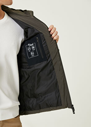 Beymen Club Haki Kapüşonlu Puff Mont - 9