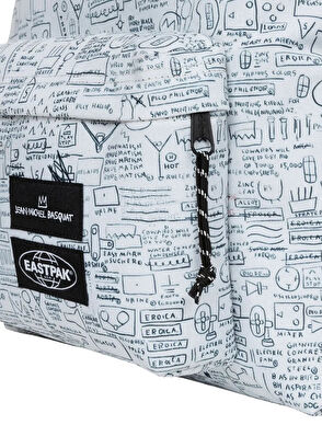 x Basquiat Siyah Beyaz Kadın Sırt Çantası - Görsel 7