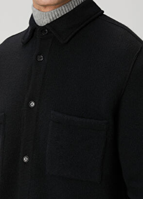 Laneus Siyah Yün Triko Hırka - 5