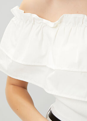 Beymen Club Kırık Beyaz Dokuma Garnili Kazak - 6