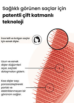 Tangle Teezer Tud Fine & Fragile Cinnamon Saç Fırçası - 3