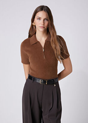 Beymen Club Mink Short Sleeve Polo Knitwear - 5
