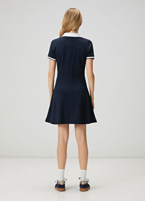 Beymen Club Navy Blue Pique Mini Polo Dress - 5