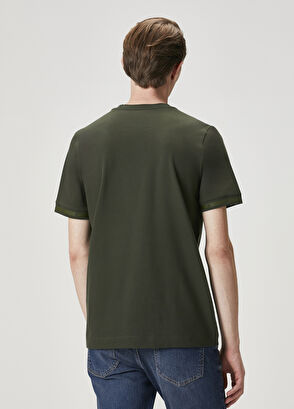 Beymen Club Haki Logo Baskılı T-shirt - 5