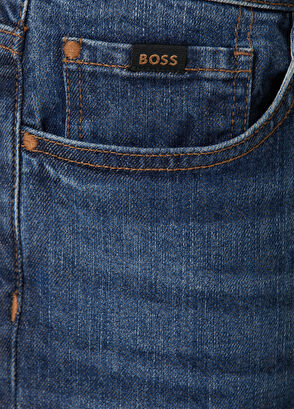 Boss Mavi Jean Pantolon - 6