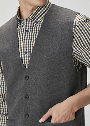 Beymen Club Gri Triko Yelek - 6