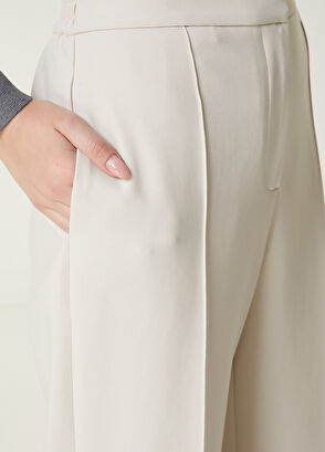 Beymen Club Ekru Nervürlü Pantolon - 4