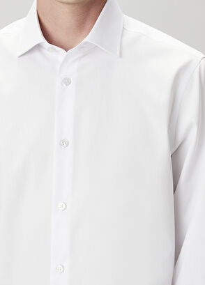 Beymen Club Slim Fit Beyaz Non-iron Oxford Gömlek - 7