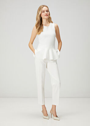 Beymen Club Kırık Beyaz Volanlı Triko Atlet - 3