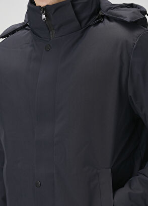 Beymen Club Navy Blue Hooded Long Coat - 5