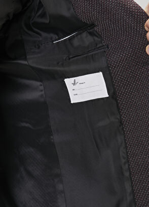 Beymen Club Plum Dobby Two-Tone Wool Blazer - 8