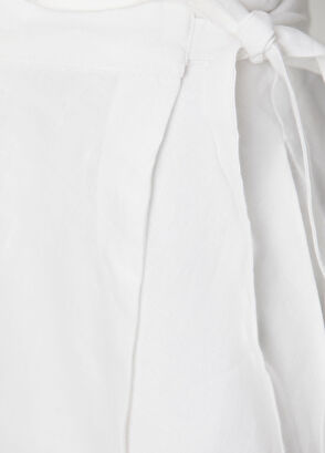 Polo Ralph Lauren White Midi Linen Skirt - 6