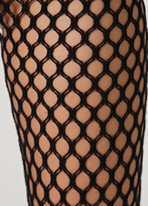 Wardrobe Nyc Black Mesh Textured Wool Socks - 6