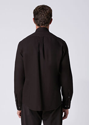 Beymen Club Comfort Fit Brown Brass Textured Shirt - 5