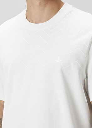 Beymen Club Relax Fit Beyaz Logo Nakışlı T-shirt - 6