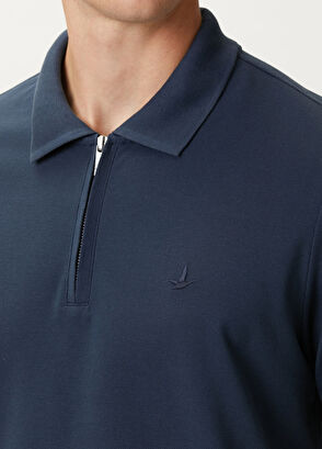 Beymen Club Navy Blue Zippered Polo Shirt - 5