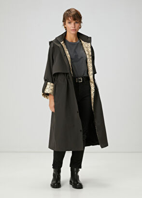 Beymen Club Koyu Haki Kapüşonlu Pardösü - 3