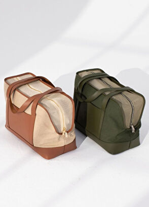 Zoe Pet Atelier Tan Leather Dog Carrier Bag - 6