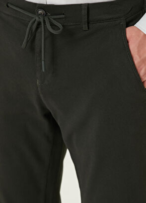 Beymen Club Haki Beli Kordonlu Diyagonal Dokulu Pantolon - 4