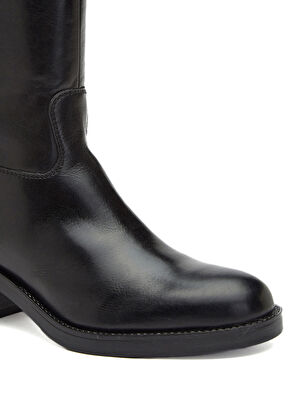 Siyah Kadın Deri Çizme - Görsel 7