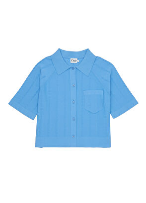 Beymen Club Mavi Saç Örgü Polo Hırka - 8