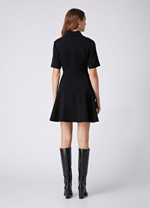 Beymen Club Black Zipper Mini Dress - 6