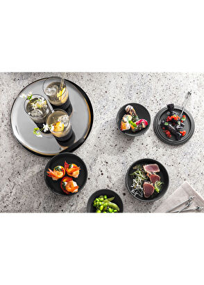 Villeroy & Boch La Petite Boule Siyah Porselen 5 Parça Servis Seti - 5