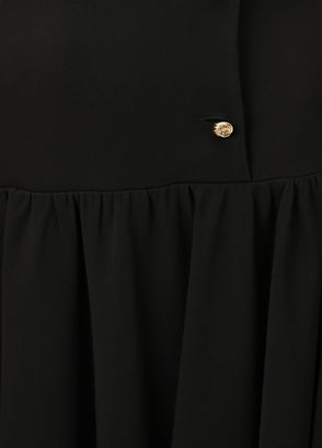 Alessandra Rich Siyah Düğme Detaylı Mini Elbise - 5