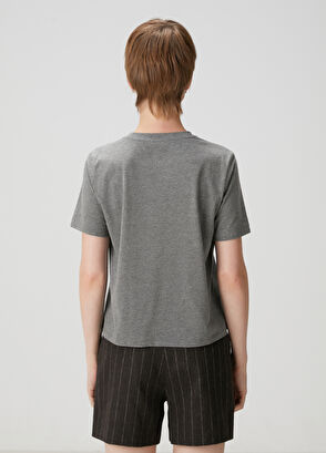 Beymen Club Antrasit Melanj T-shirt - 5