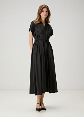 Beymen Club Siyah Midi Elbise - 3