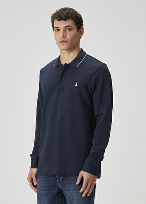 Beymen Club Comfort Fit Navy Blue Polo Sweatshirt - 4