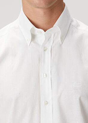 Beyaz Etnik Desenli Gömlek - Görsel 7