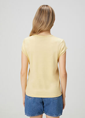 Beymen Club Cream Basic T-Shirt - 5