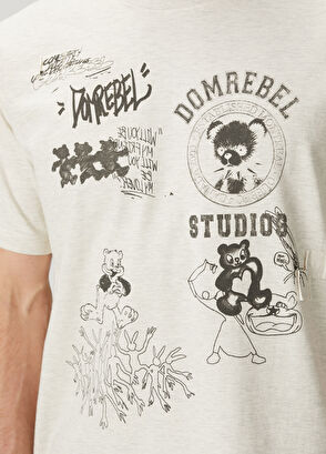 Domrebel Varsity Bear Printed T-Shirt - 5