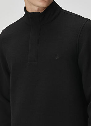 Beymen Club Siyah Ottoman Dokulu Sweatshirt - 6