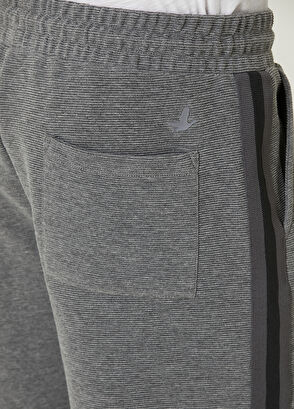 Beymen Club Antrasit Beli Kordonlu Ottoman Dokulu Jersey Şort - 5