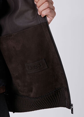 Beymen Club Dark Brown Knit Insert Suede Jacket - 8