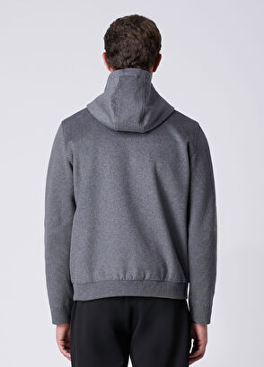 Beymen Club Grey Hooded Body Cachet Wool Sweater Coat - 6